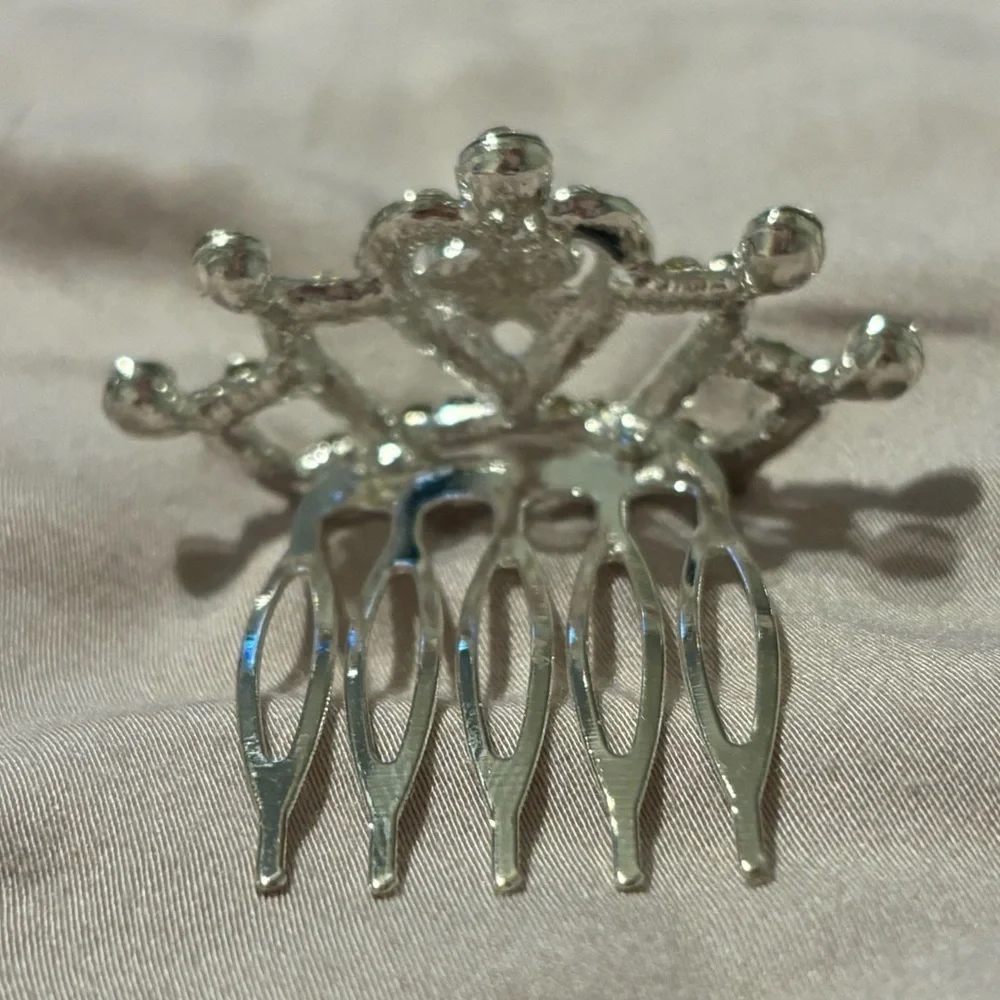 Tiara rhinestone, mini hair clip